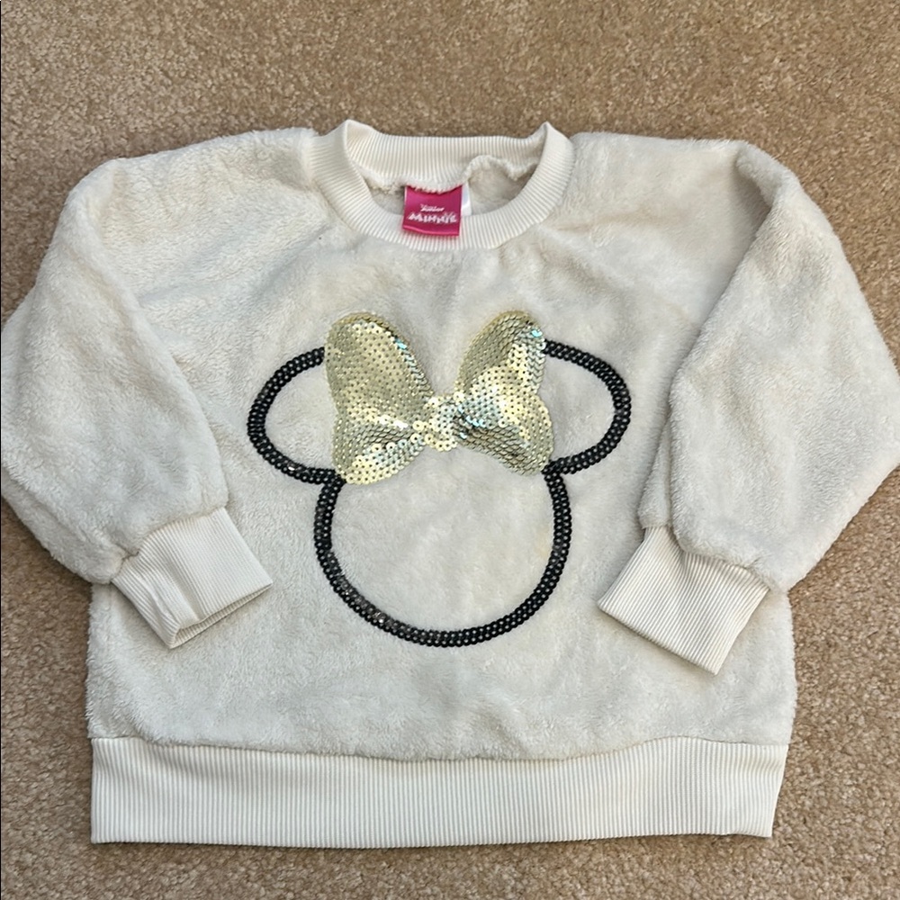 Disney 2T Sequin Minnie Sweatshirt